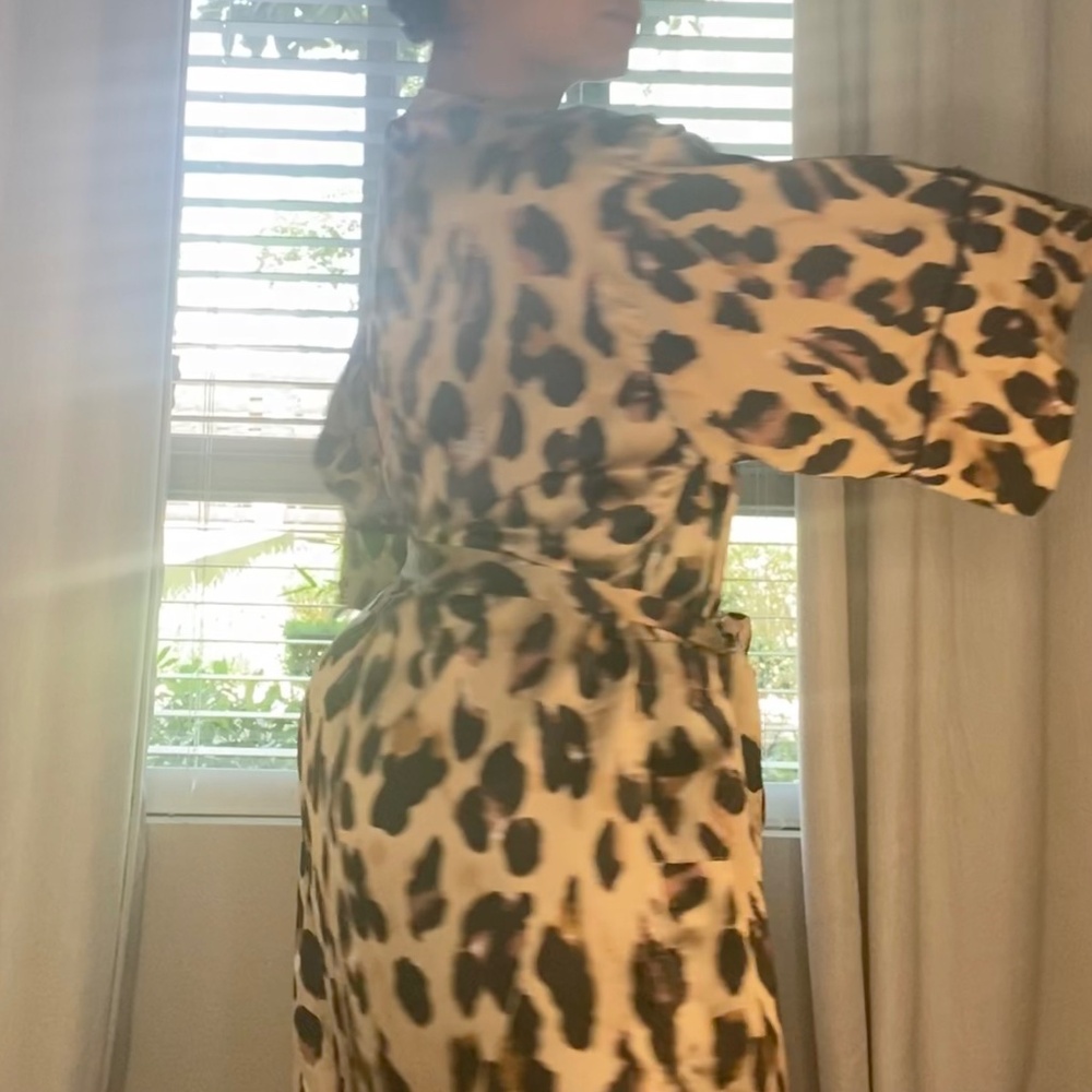 Silk-like Leopard Maxi Robe - Picture 6 of 7